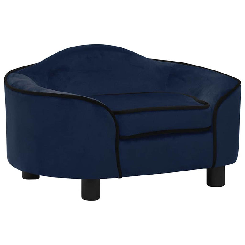 Load image into Gallery viewer, Vidaxl hondenbank 67x47x36 cm pluche blauw
