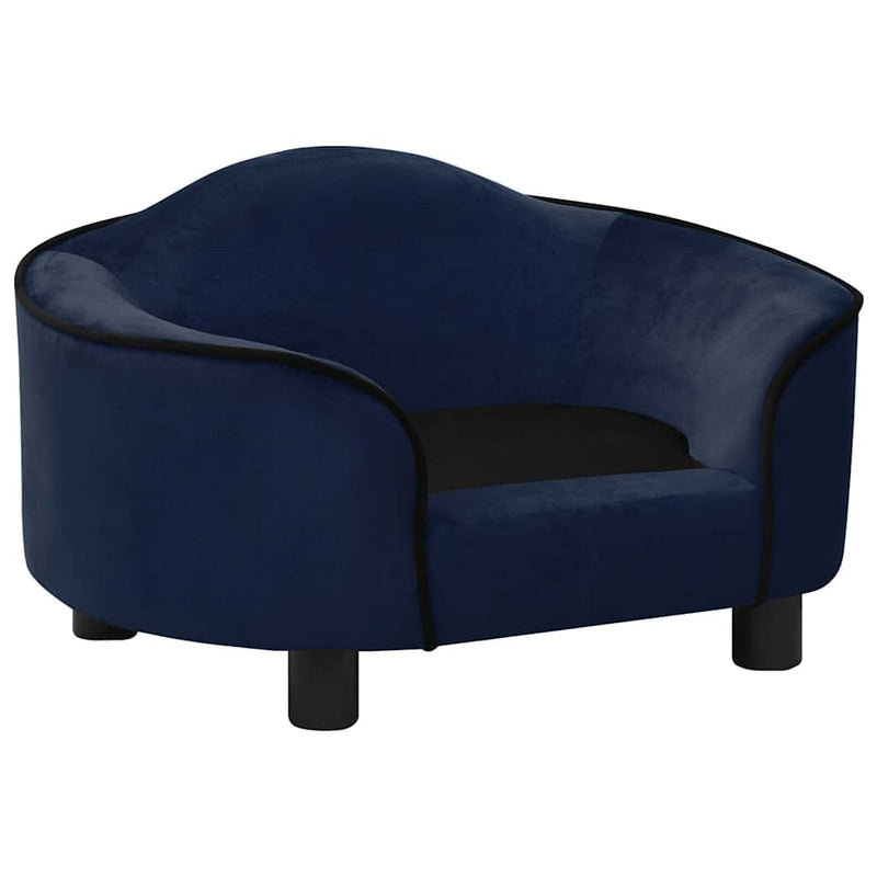 Load image into Gallery viewer, Vidaxl hondenbank 67x47x36 cm pluche blauw
