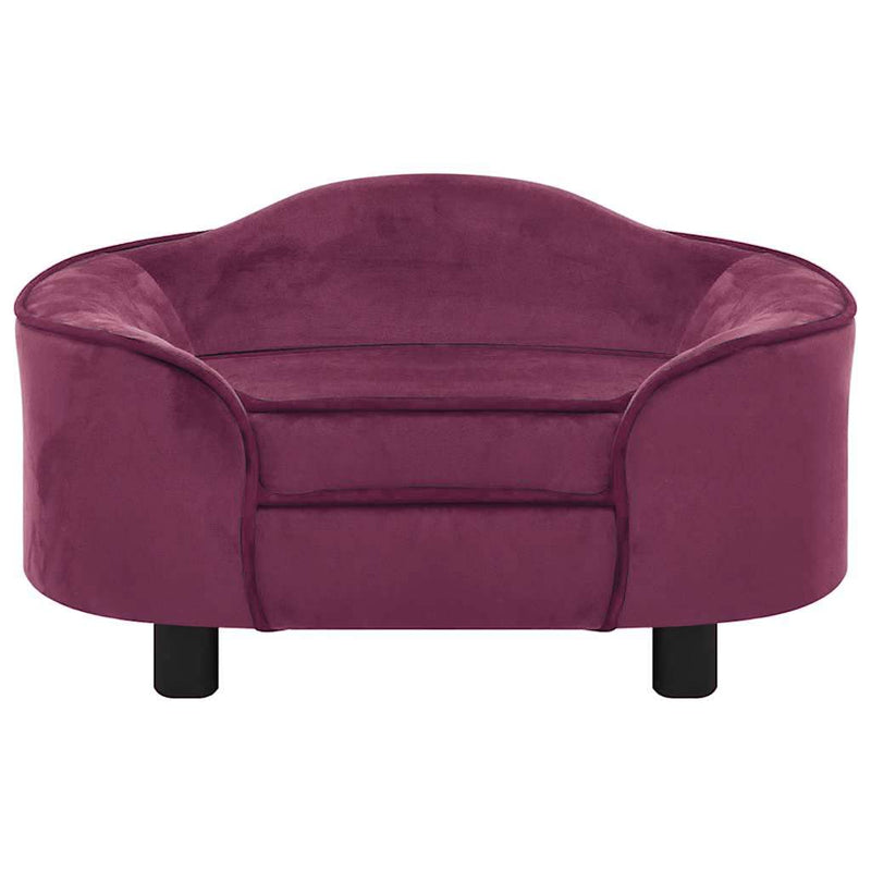 Load image into Gallery viewer, Vidaxl hondenbank 67x47x36 cm pluche bordeauxrood
