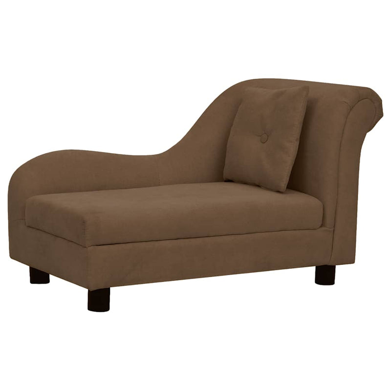 Load image into Gallery viewer, Vidaxl hondenbank met kussen 83x44x44 cm pluche bruin

