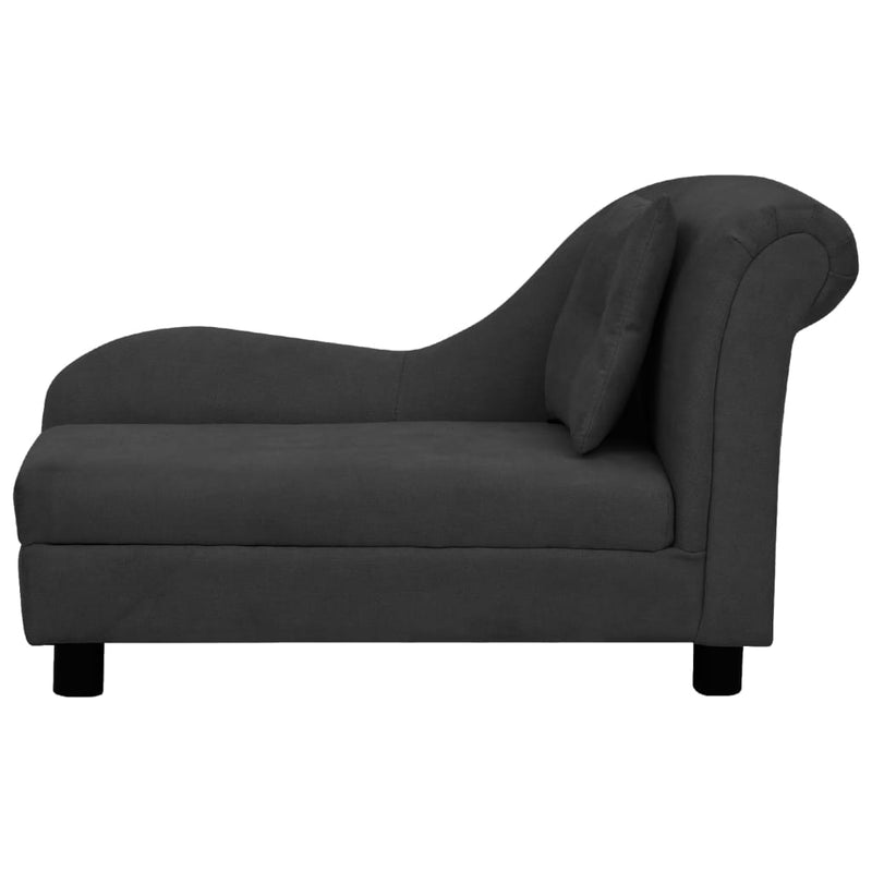 Load image into Gallery viewer, Vidaxl hondenbank met kussen 83x44x44 cm pluche zwart
