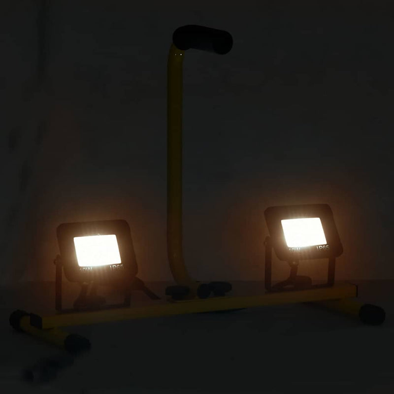 Load image into Gallery viewer, Vidaxl spotlight met handvat led 2x10 w warmwit
