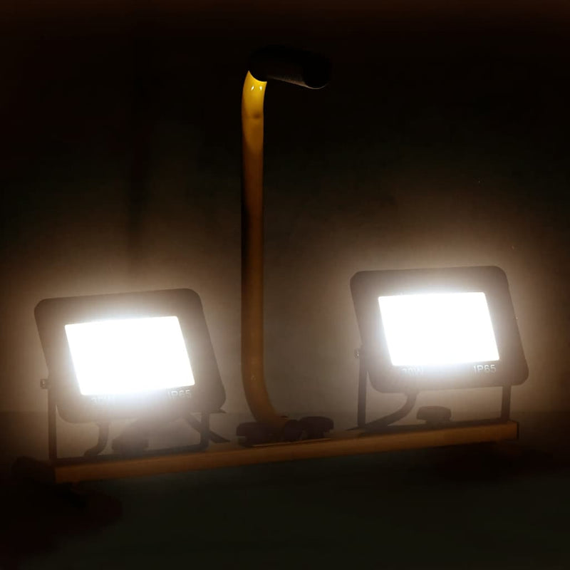 Load image into Gallery viewer, Vidaxl spotlight met handvat led 2x30 w warmwit
