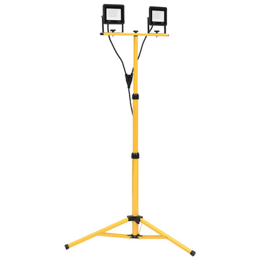 Vidaxl spotlight met statief led 2x30 w warmwit