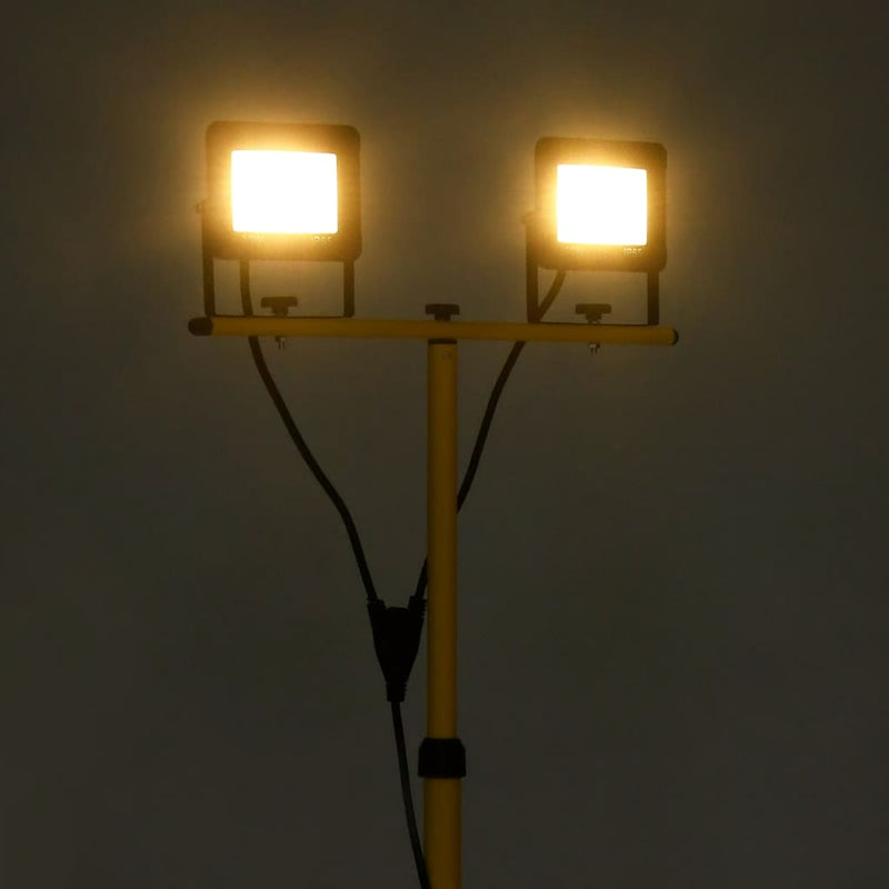 Afbeelding laden in galerijviewer, Vidaxl spotlight met statief led 2x30 w warmwit
