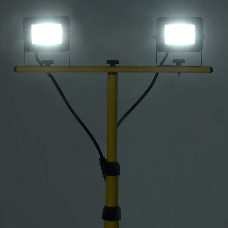 Load image into Gallery viewer, Vidaxl spotlight met statief led 2x10 w koudwit
