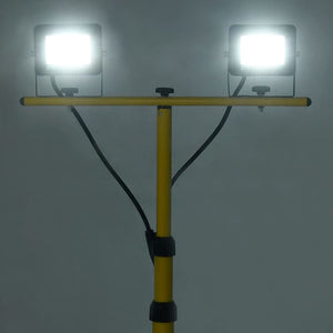 Vidaxl spotlight met statief led 2x30 w koudwit