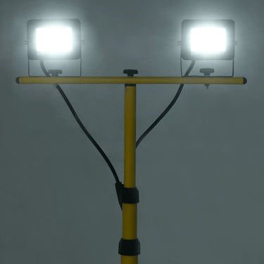 Vidaxl spotlight met statief led 2x30 w koudwit