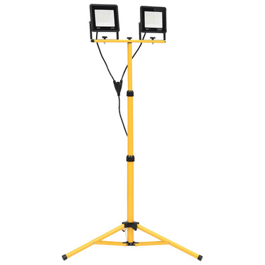 Vidaxl spotlight met statief led 2x50 w koudwit