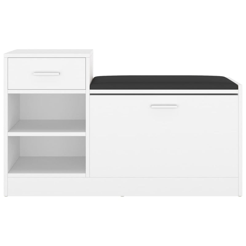 Load image into Gallery viewer, Vidaxl schoenenbank 94,5x31x57 cm bewerkt hout wit
