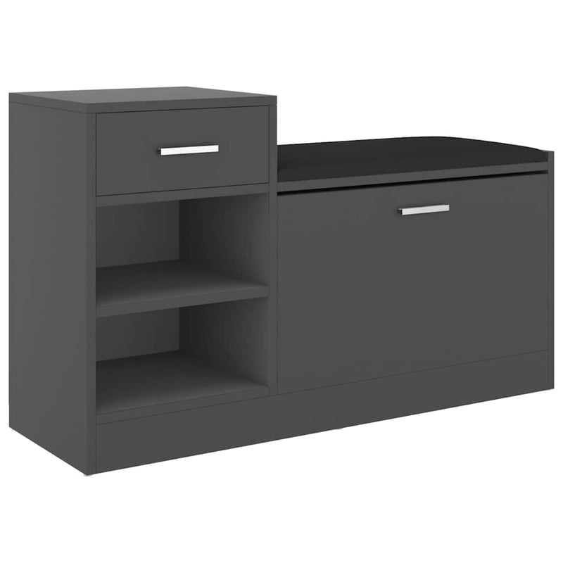 Load image into Gallery viewer, Vidaxl schoenenbank 94,5x31x57 cm bewerkt hout grijs
