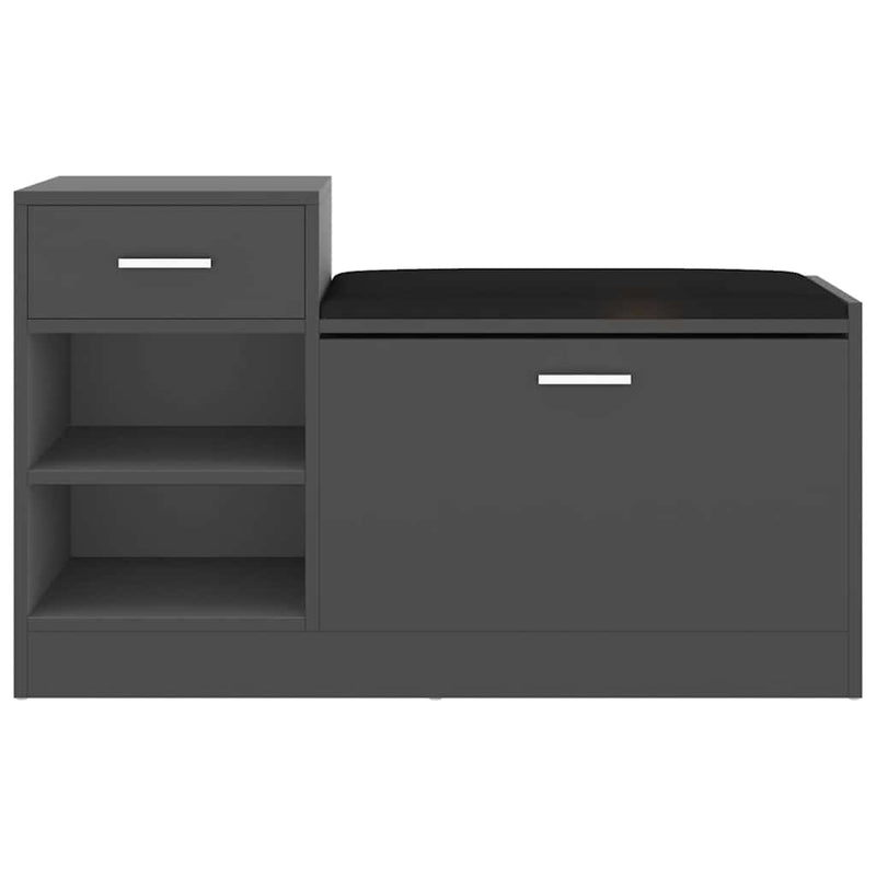 Load image into Gallery viewer, Vidaxl schoenenbank 94,5x31x57 cm bewerkt hout grijs
