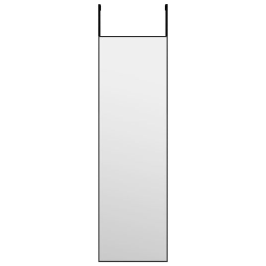 Vidaxl deurspiegel 30x100 cm glas en aluminium zwart