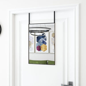 Vidaxl deurspiegel 40x60 cm glas en aluminium zwart
