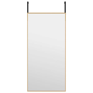 Vidaxl deurspiegel 30x60 cm glas en aluminium goudkleurig