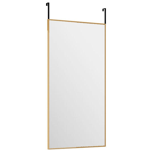 VidaXL Deurspiegel 30x60 cm glas en aluminium goudkleurig
