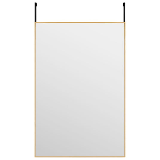 Vidaxl deurspiegel 40x60 cm glas en aluminium goudkleurig