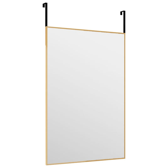 Vidaxl deurspiegel 40x60 cm glas en aluminium goudkleurig