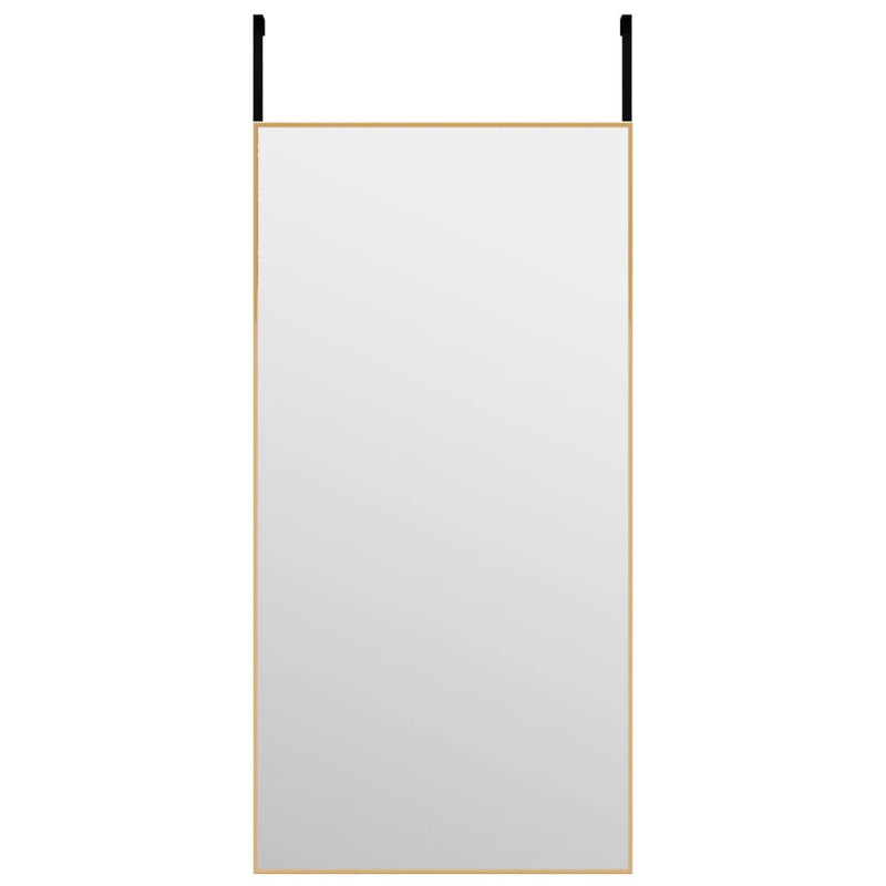 Load image into Gallery viewer, Vidaxl deurspiegel 40x80 cm glas en aluminium goudkleurig
