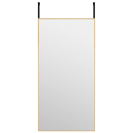 Vidaxl deurspiegel 40x80 cm glas en aluminium goudkleurig