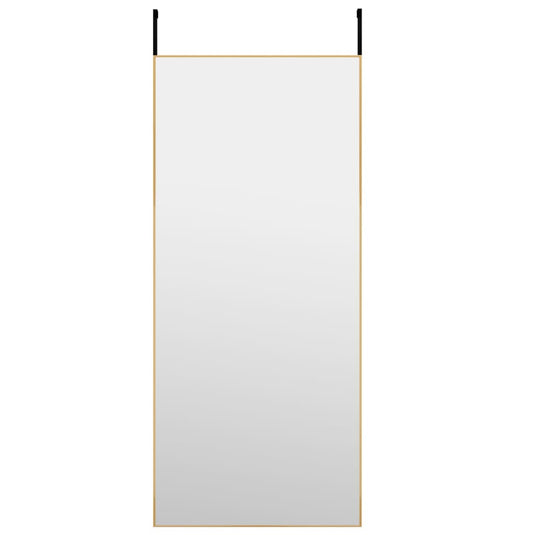 Vidaxl deurspiegel 40x100 cm glas en aluminium goudkleurig