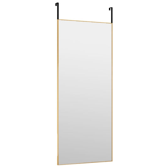 Vidaxl deurspiegel 40x100 cm glas en aluminium goudkleurig