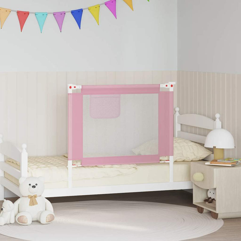 Afbeelding laden in galerijviewer, Vidaxl bedhekje peuter 90x25 cm stof roze
