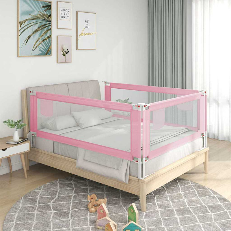 Afbeelding laden in galerijviewer, Vidaxl bedhekje peuter 100x25 cm stof roze
