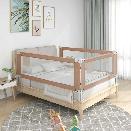 Vidaxl bedhekje peuter 180x25 cm stof taupe