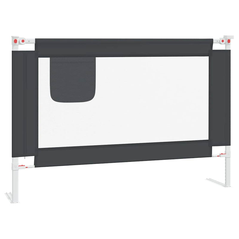 Afbeelding laden in galerijviewer, Vidaxl bedhekje peuter 100x25 cm stof donkergrijs
