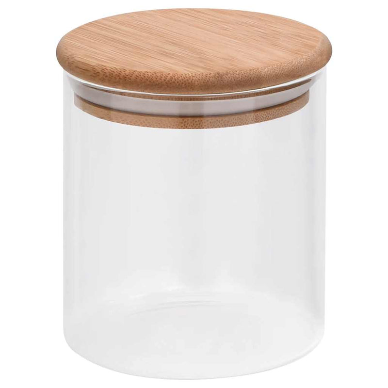 Load image into Gallery viewer, Vidaxl opbergpotten met bamboe deksel 10 st 600 ml glas
