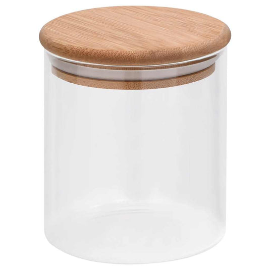 Vidaxl opbergpotten met bamboe deksel 10 st 600 ml glas