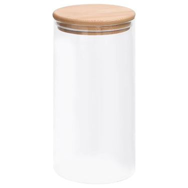 Vidaxl opbergpotten met bamboe deksels 4 st 1200 ml glas