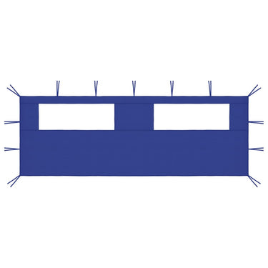 Vidaxl prieelzijwand met ramen 6x2 m blauw