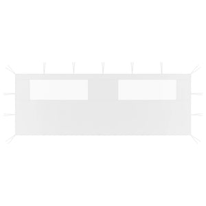 Vidaxl prieelzijwand met ramen 6x2 m wit
