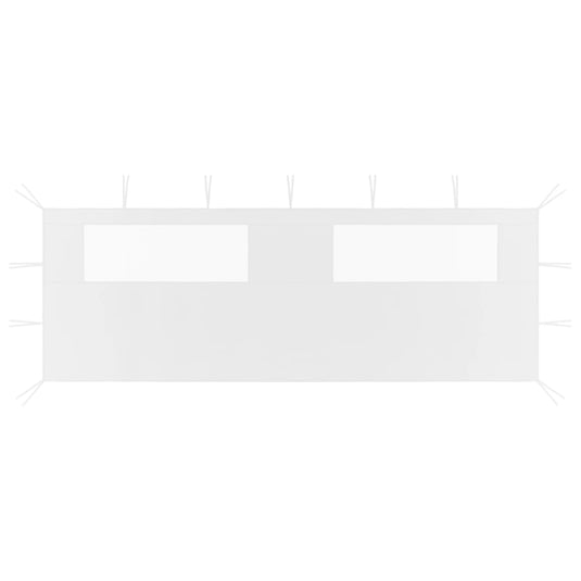 Vidaxl prieelzijwand met ramen 6x2 m wit