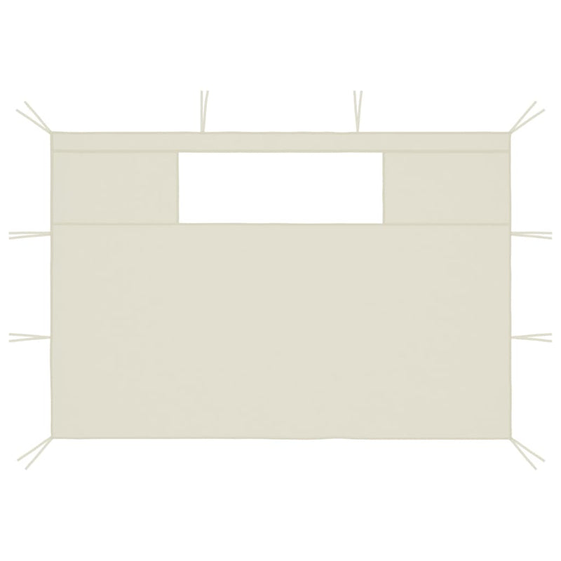 Load image into Gallery viewer, Vidaxl prieelzijwanden met ramen 2 st crèmekleurig
