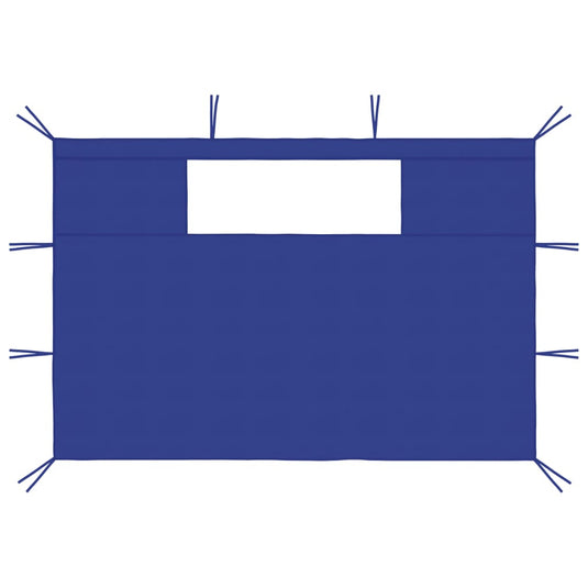 Vidaxl prieelzijwanden met ramen 2 st blauw