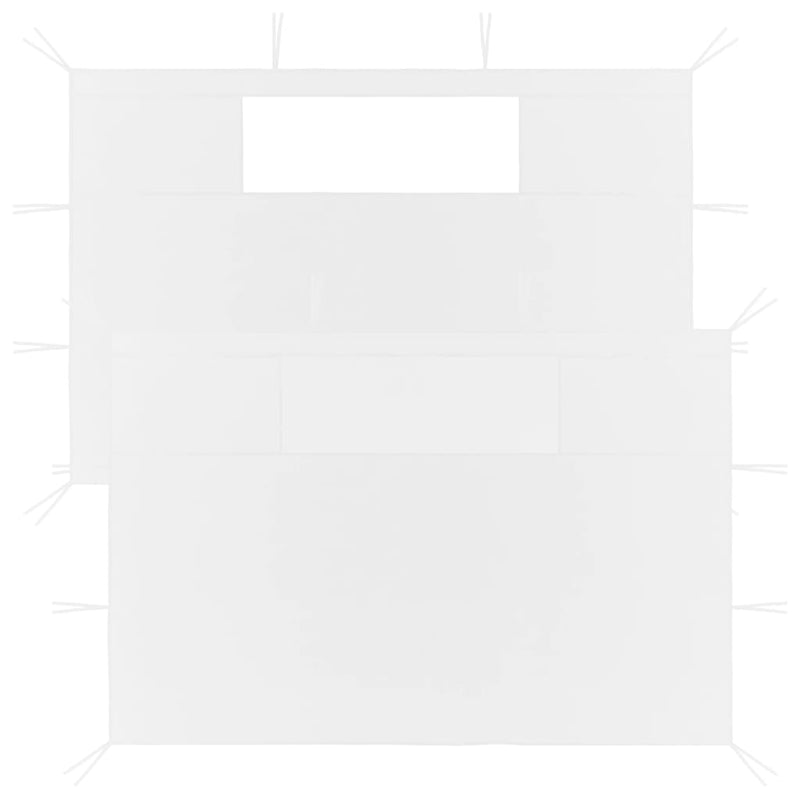 Load image into Gallery viewer, Vidaxl prieelzijwanden met ramen 2 st wit
