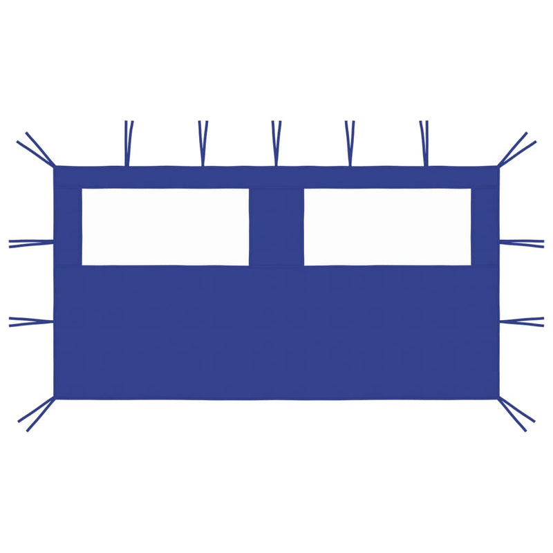Load image into Gallery viewer, Vidaxl prieelzijwand met ramen 4x2 m blauw
