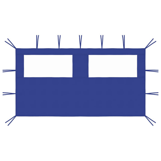 Vidaxl prieelzijwand met ramen 4x2 m blauw