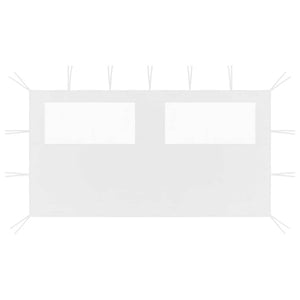 Vidaxl prieelzijwand met ramen 4x2 m wit