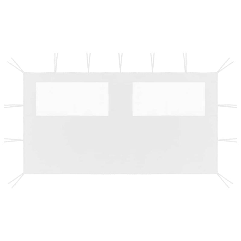 Load image into Gallery viewer, Vidaxl prieelzijwand met ramen 4x2 m wit
