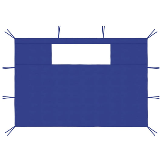 Vidaxl prieelzijwanden met ramen 2 st blauw