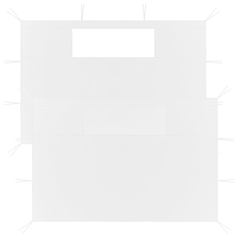 Load image into Gallery viewer, Vidaxl prieelzijwanden met ramen 2 st wit
