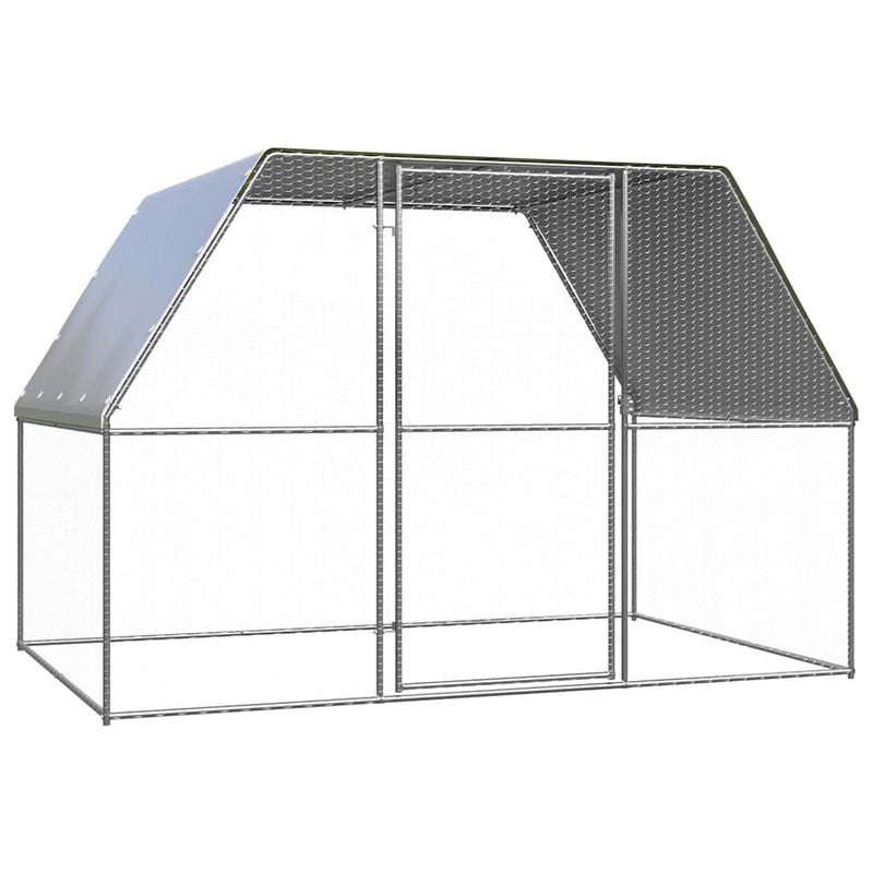 Load image into Gallery viewer, Vidaxl buitenhok voor kippen 3x2x2 m gegalvaniseerd staal
