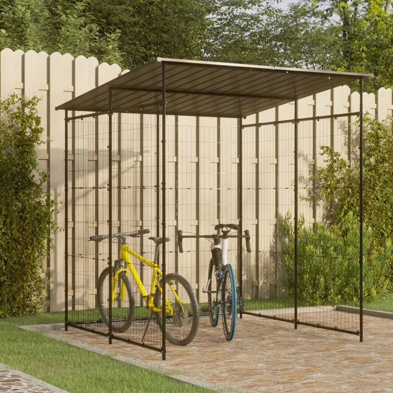 Load image into Gallery viewer, VidaXL Fietsenstalling 190x190x222 cm staal zwart
