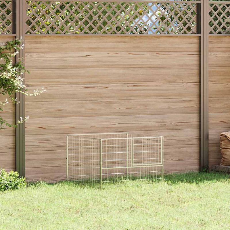 Load image into Gallery viewer, Vidaxl hondenkennel 100x100x70 cm staal zilverkleurig
