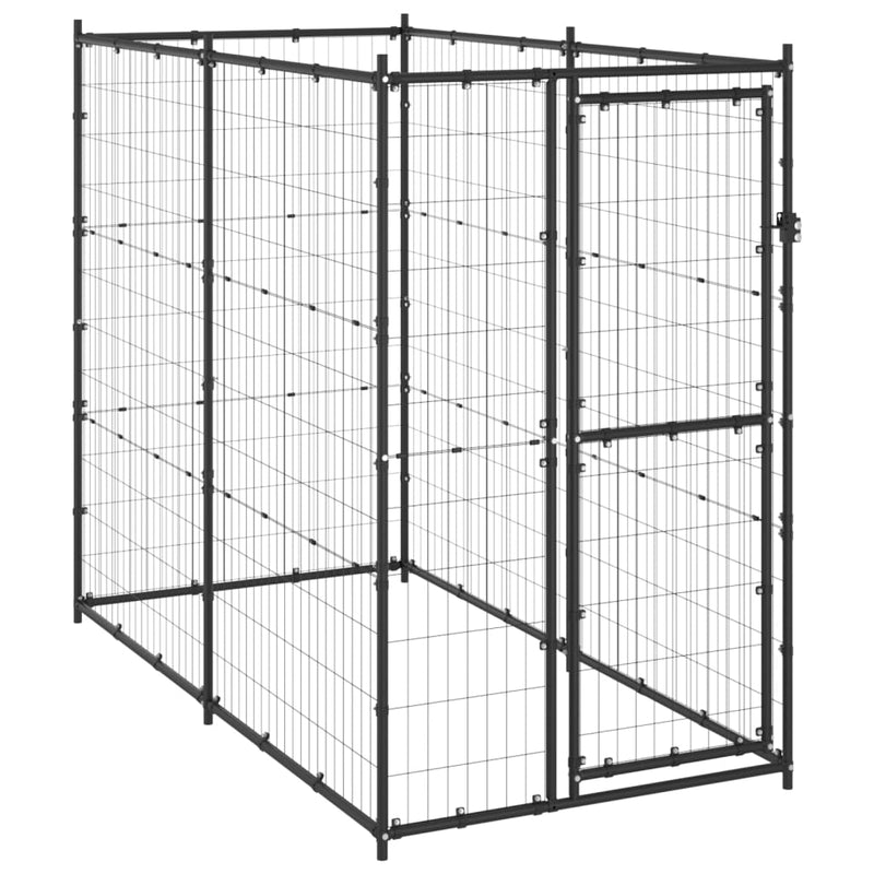 Load image into Gallery viewer, Vidaxl hondenkennel voor buiten 110x220x180 cm staal
