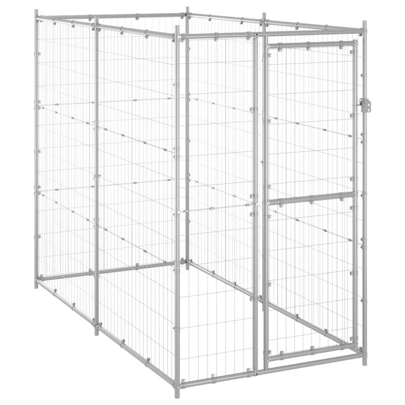 Load image into Gallery viewer, Vidaxl hondenkennel voor buiten 110x220x180 cm gegalvaniseerd staal
